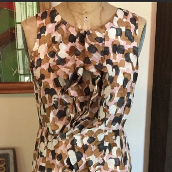J Crew Silk Dress Ruffle Front - Picture 2 of 6